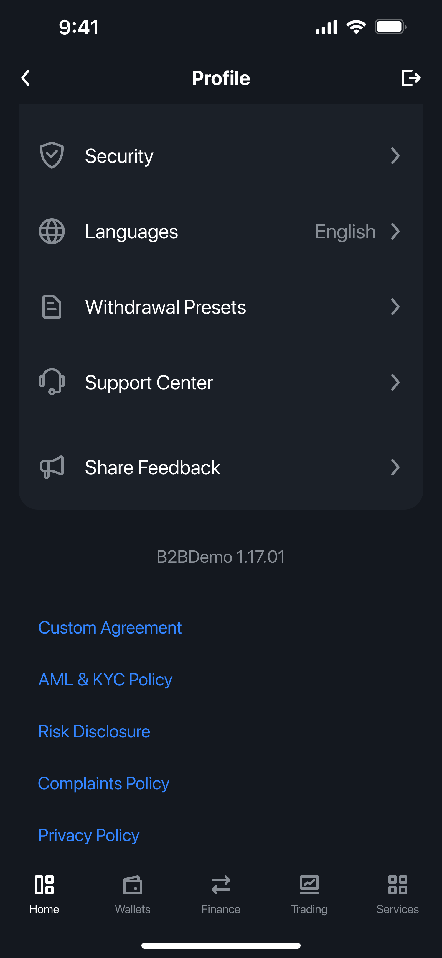 Share feedback from Profile