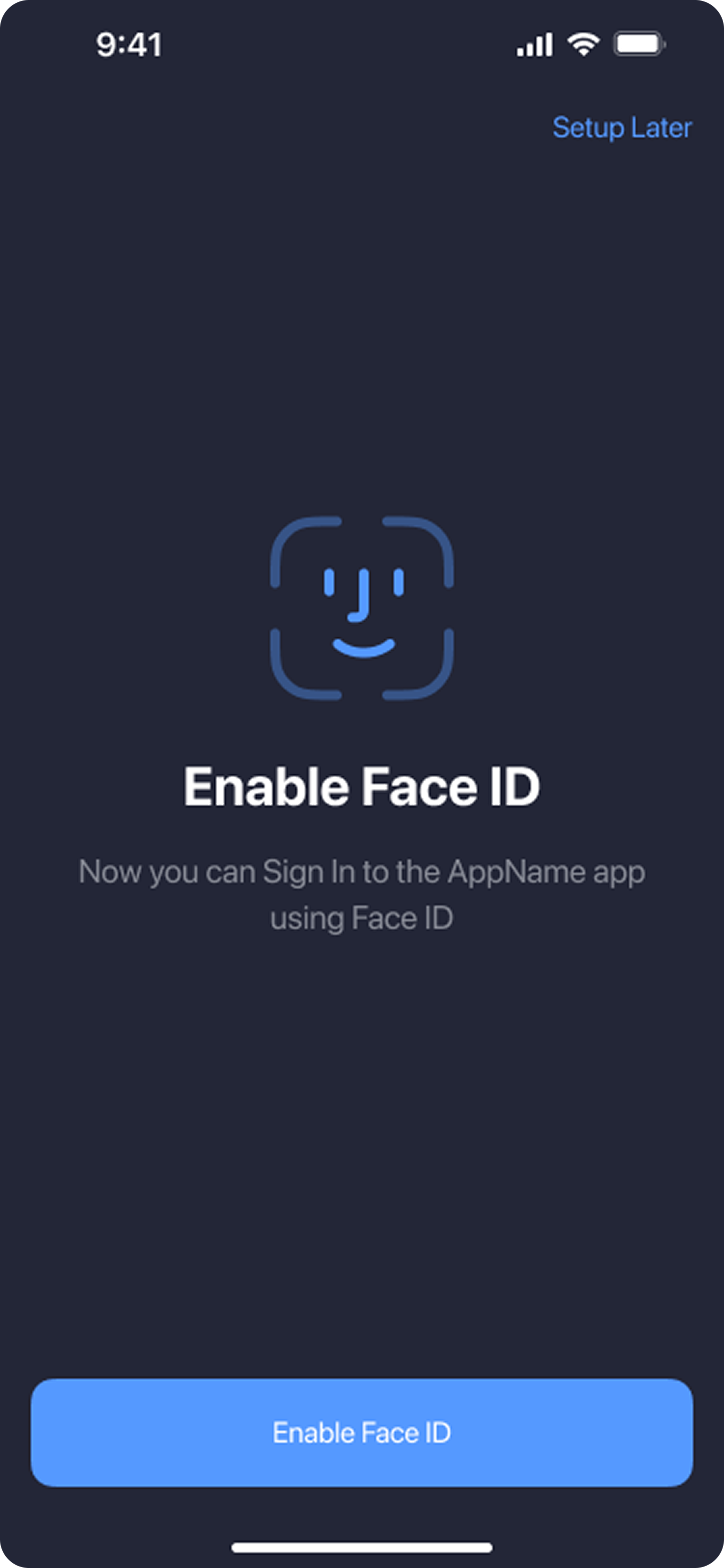 Enable Face ID