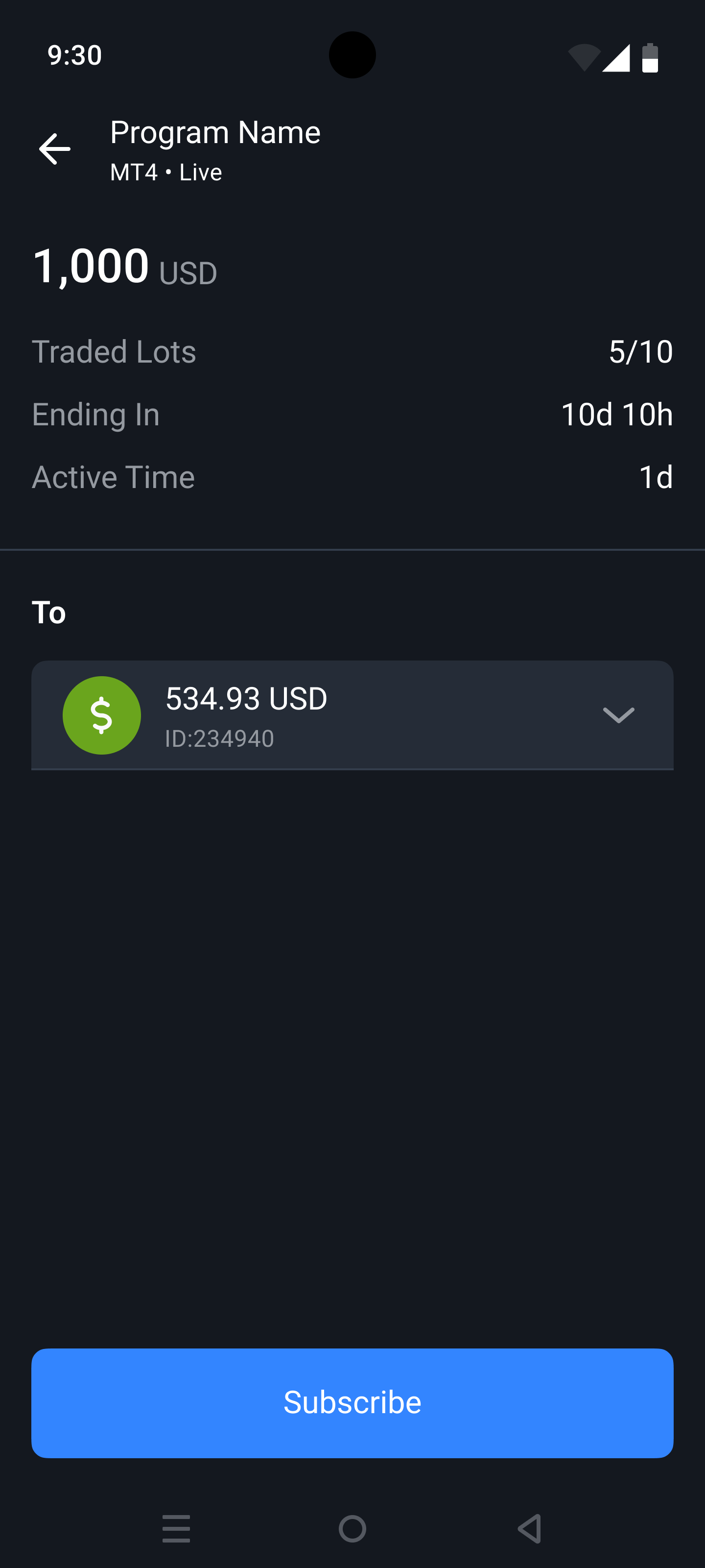 Subscribe to a bonus program