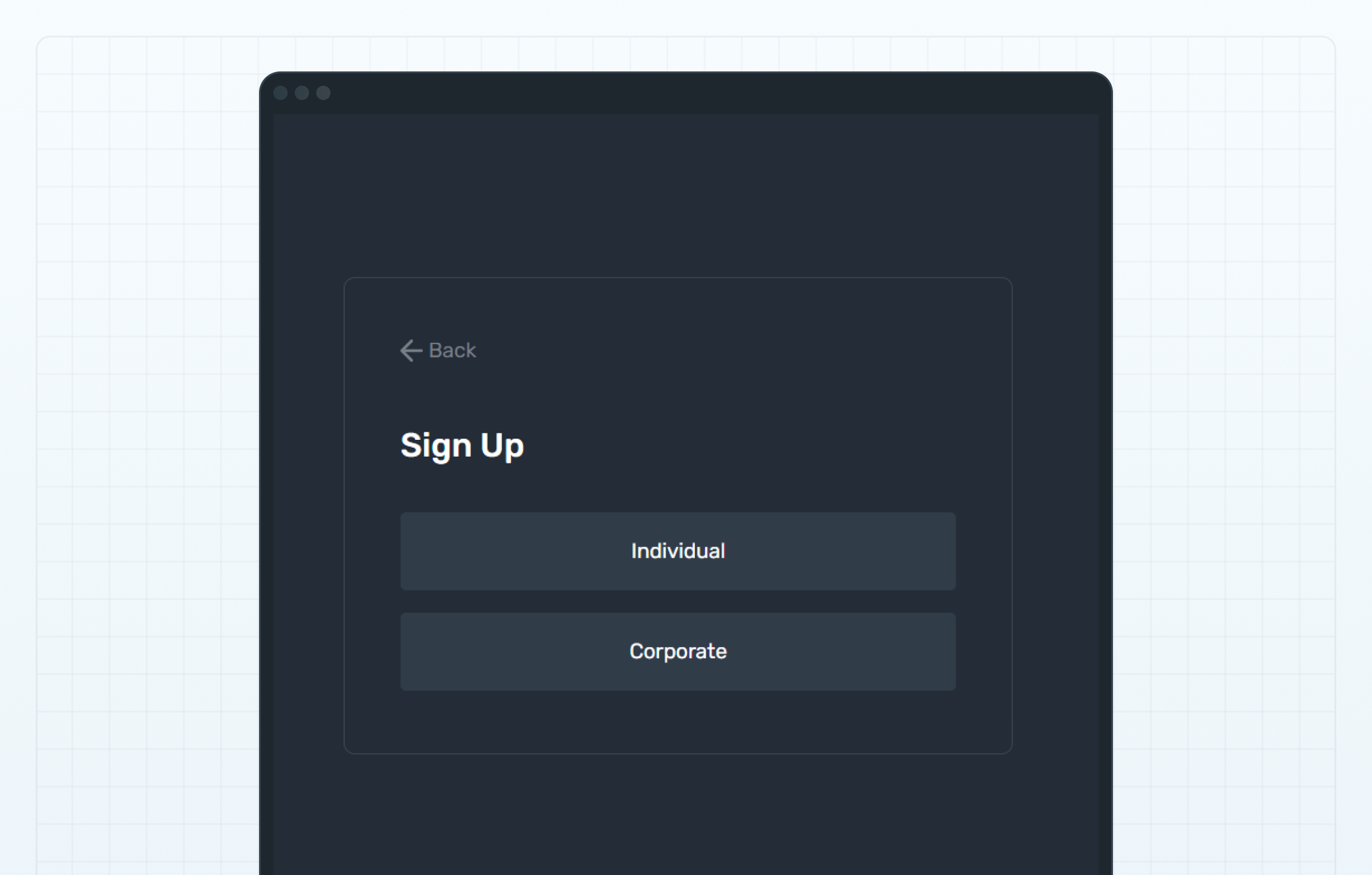 Registration options