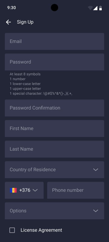 Sign Up