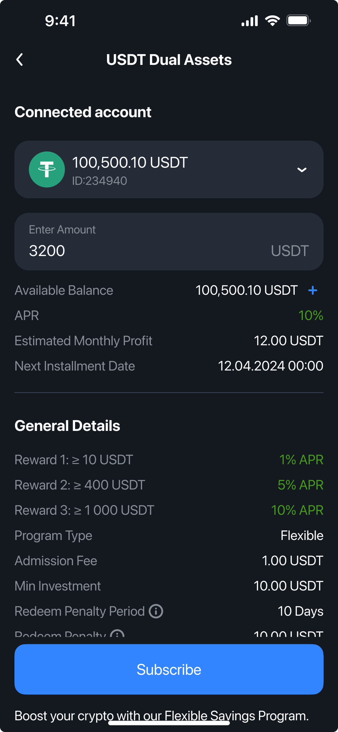 Subscribe to a savings program