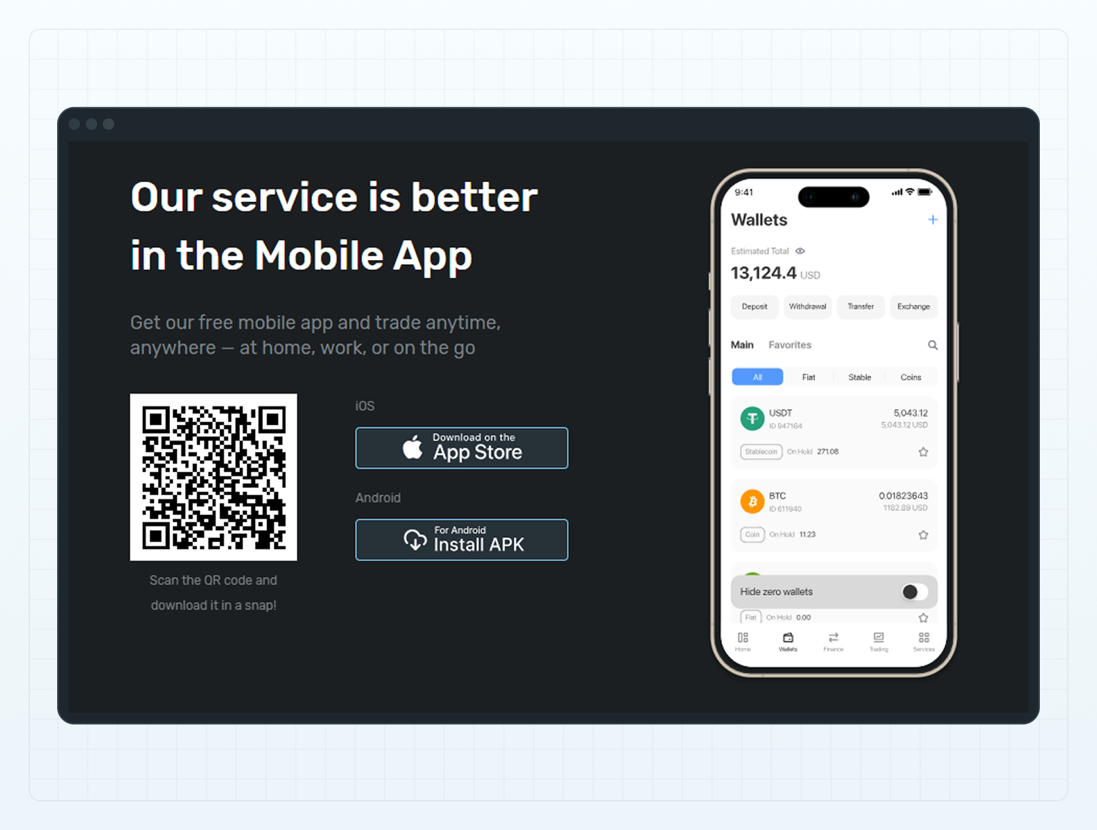The download button for mobile apps on the Sign In page